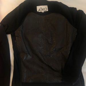 AIKO Black Snake Skin Crewneck